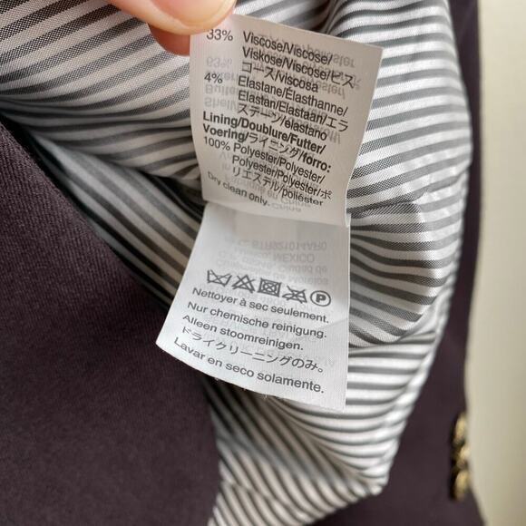 J. Crew Schoolboy Blazer Size 6 Dark Slate Gray Stretch Jacket - Picture 13 of 15